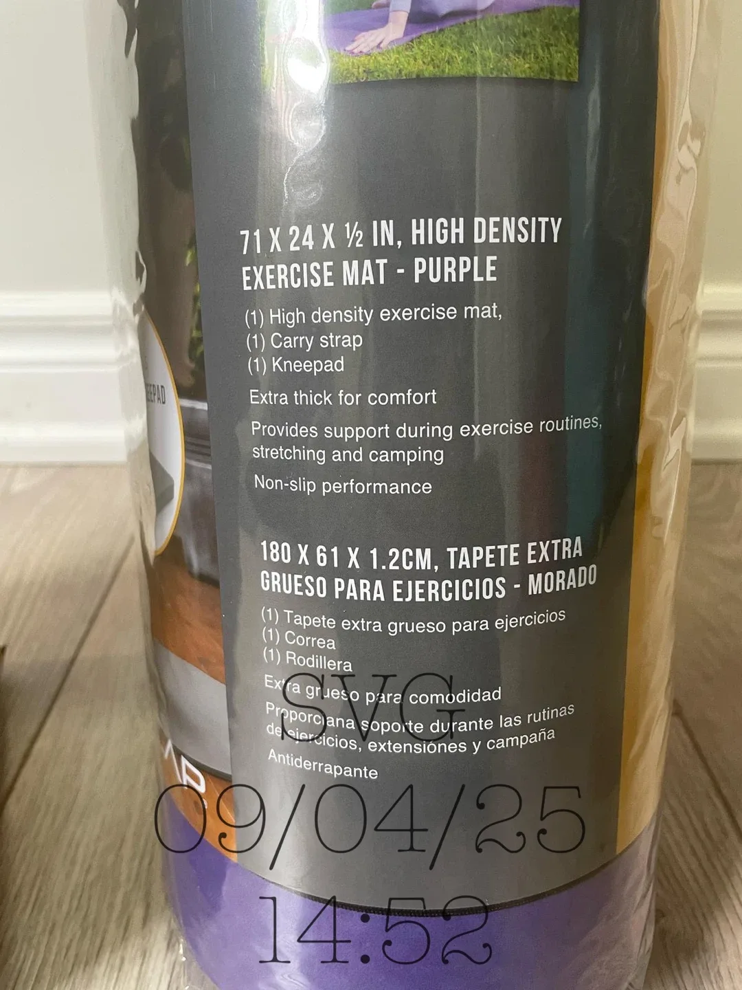 CAP Purple High Density Exercise yoga Mat - New image indicator(2)