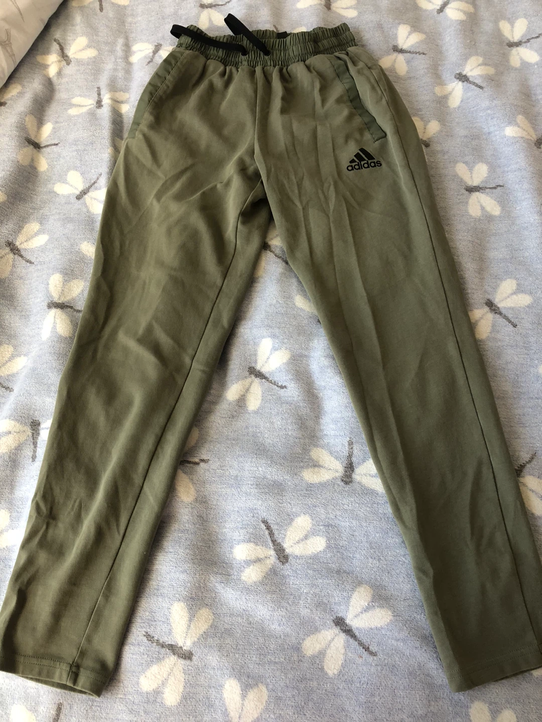 Adidas Army Green Joggers - Size S