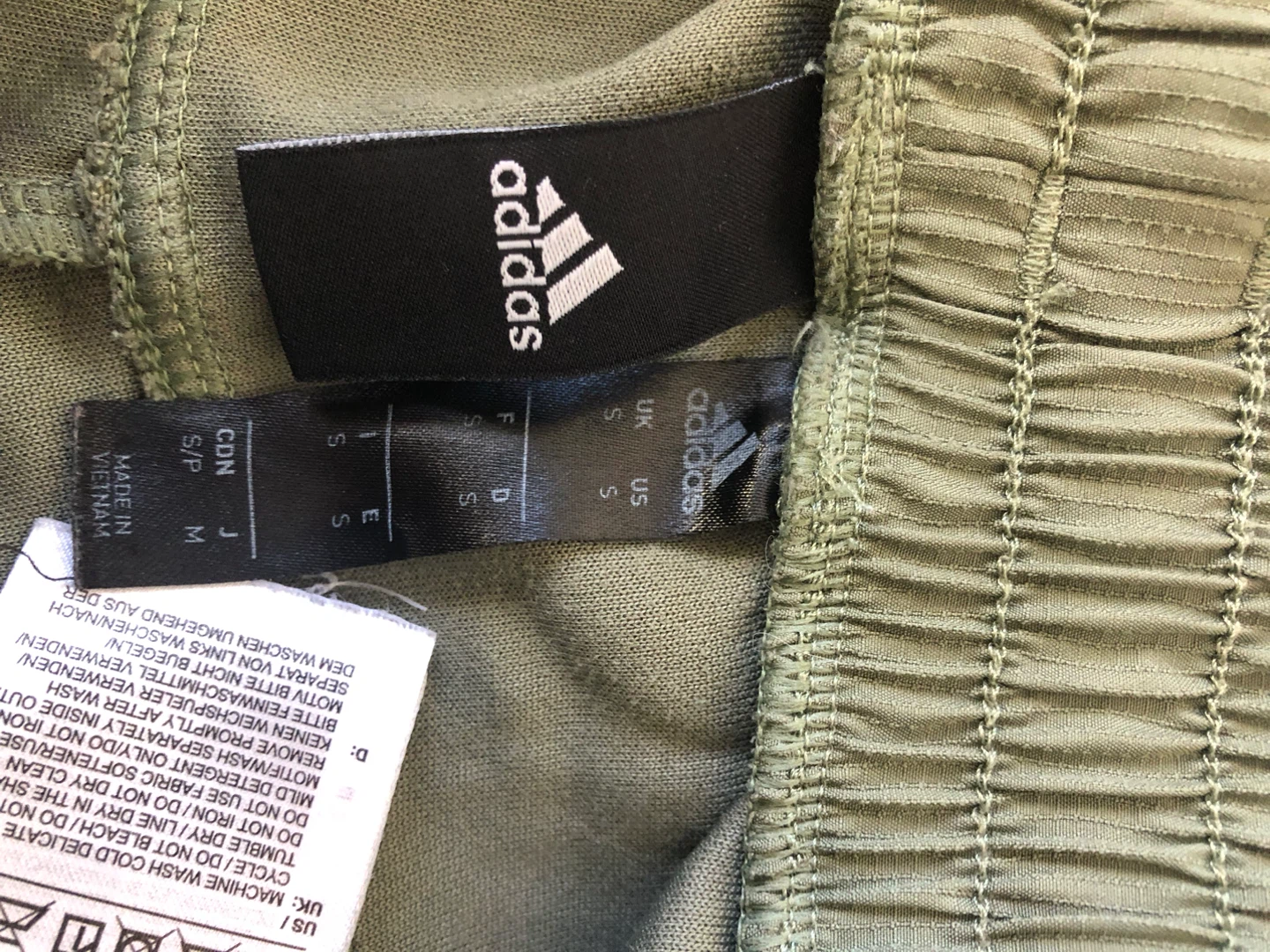 Adidas Army Green Joggers - Size S - photo 4