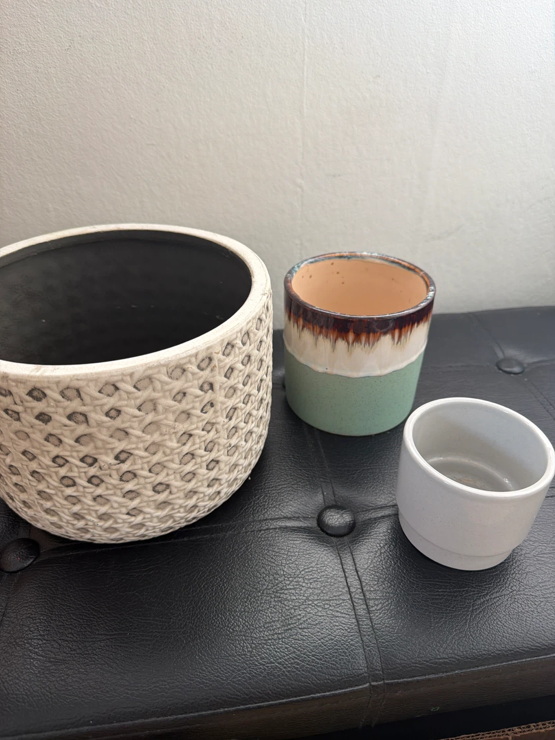 Three Assorted Plant Pots