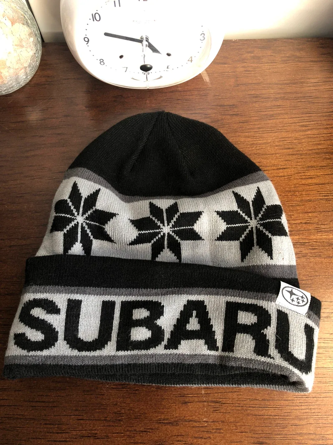 Subaru Beanie - Black, Gray, and White thumbnail
