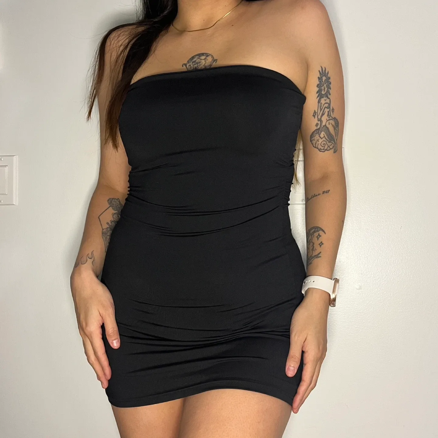 Black Strapless Mini Dress thumbnail