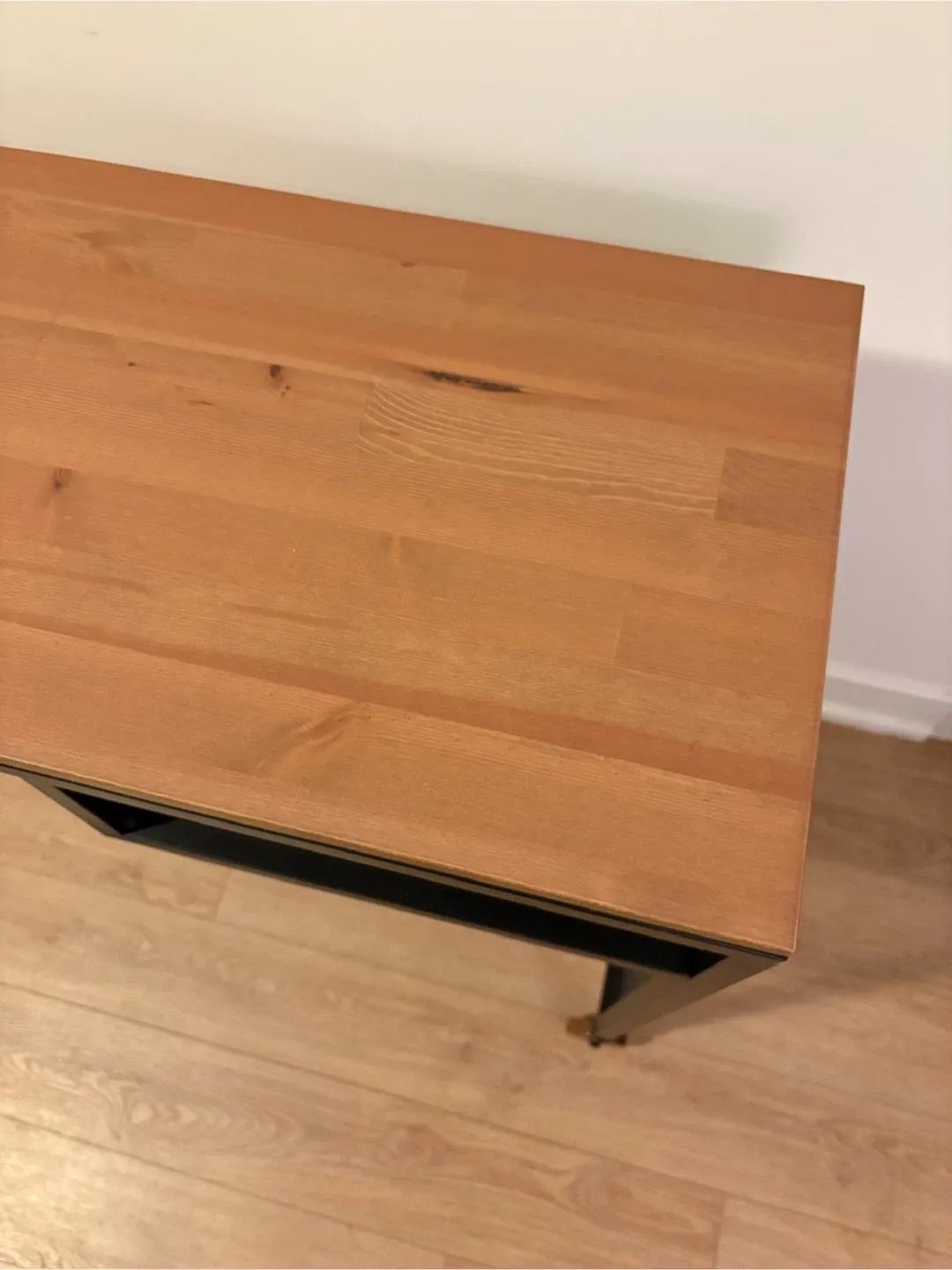 IKEA Desk - Wooden and Black Metal Frame image indicator(2)