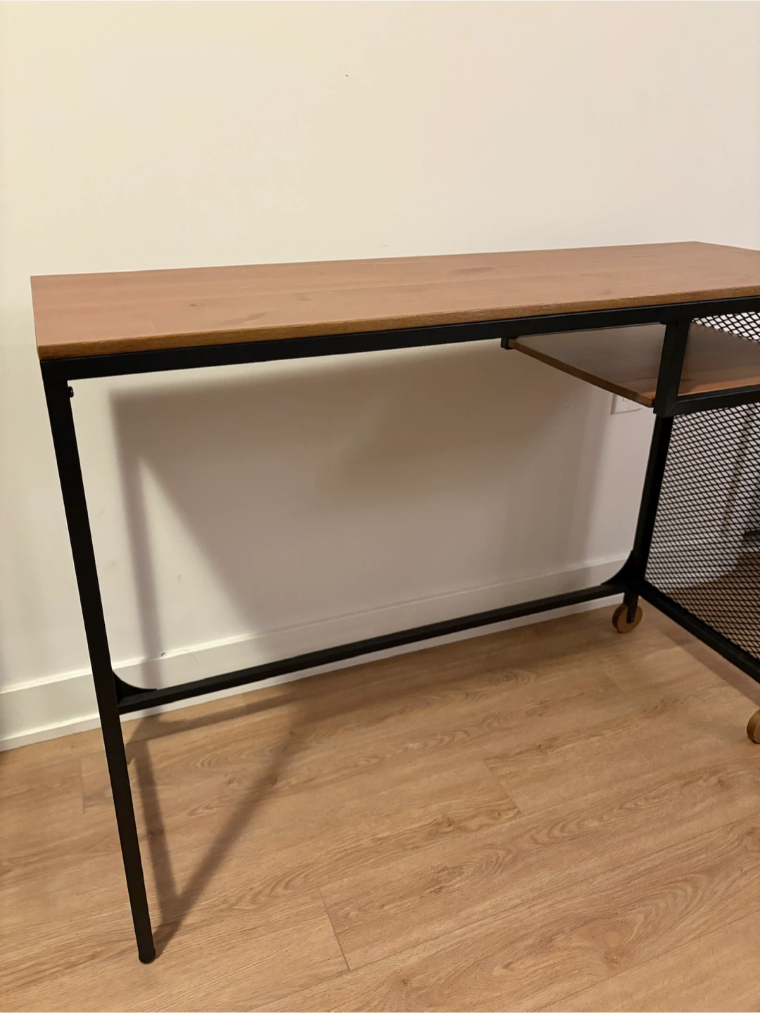 IKEA Desk - Wooden and Black Metal Frame - photo 4