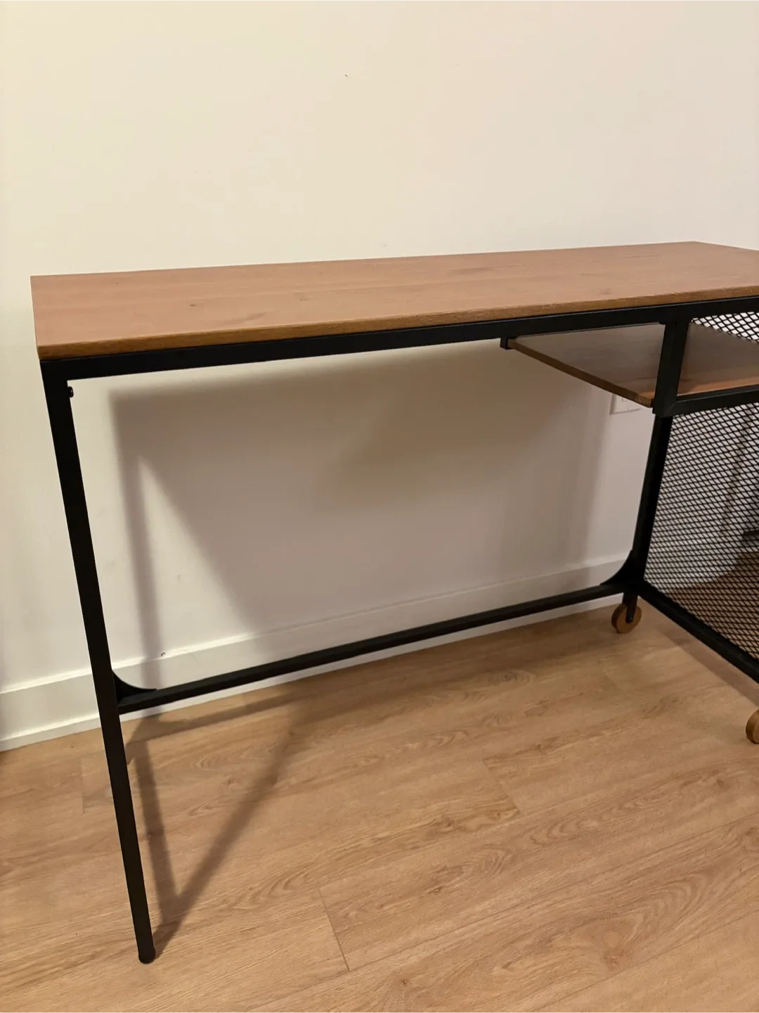 IKEA Desk - Wooden and Black Metal Frame image indicator(4)