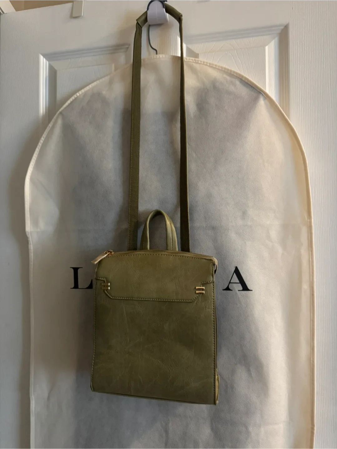 Olive Green Backpack or Crossbody