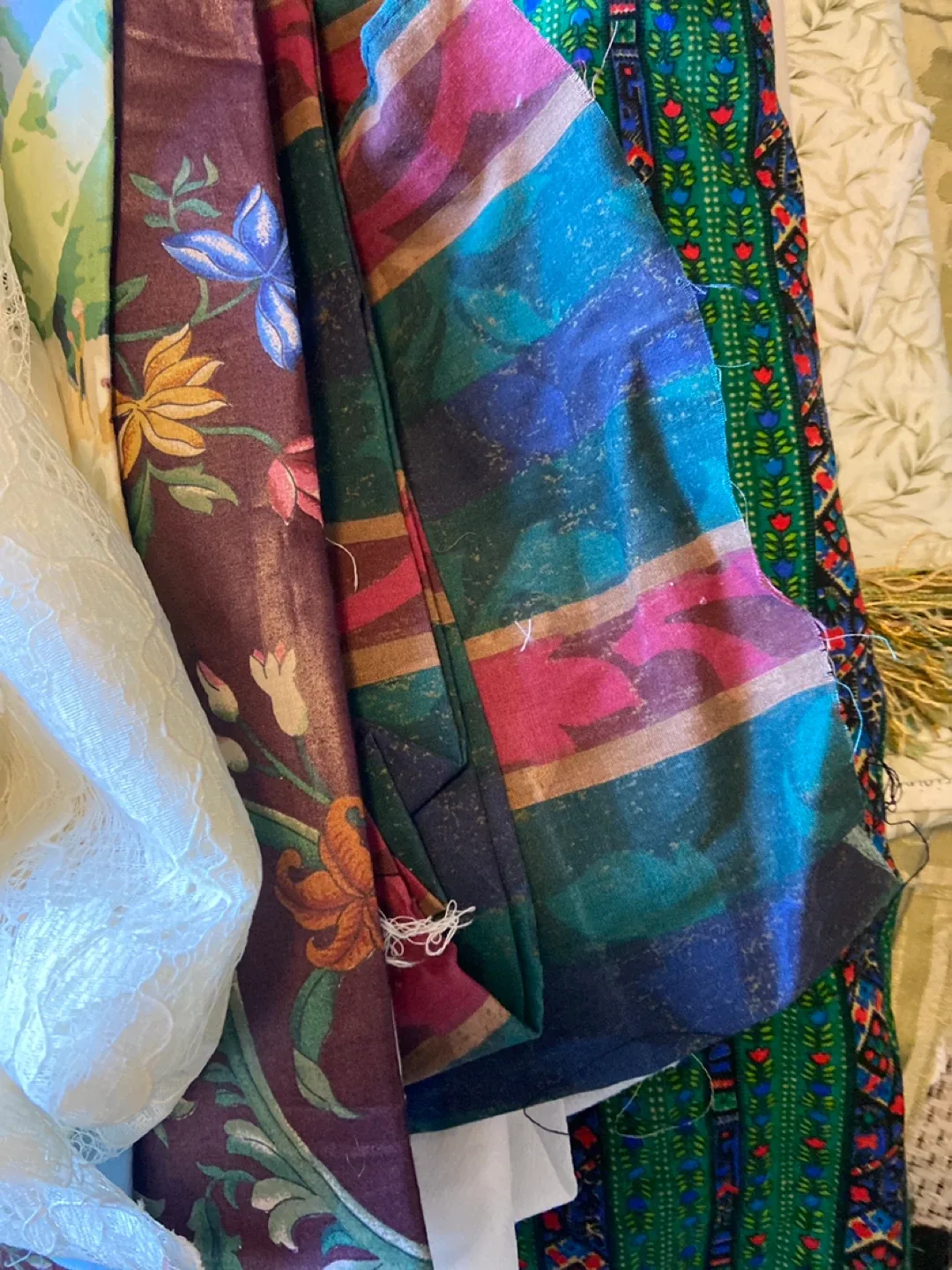 Mixed Fabrics - Assorted Colours & Patterns image indicator(2)