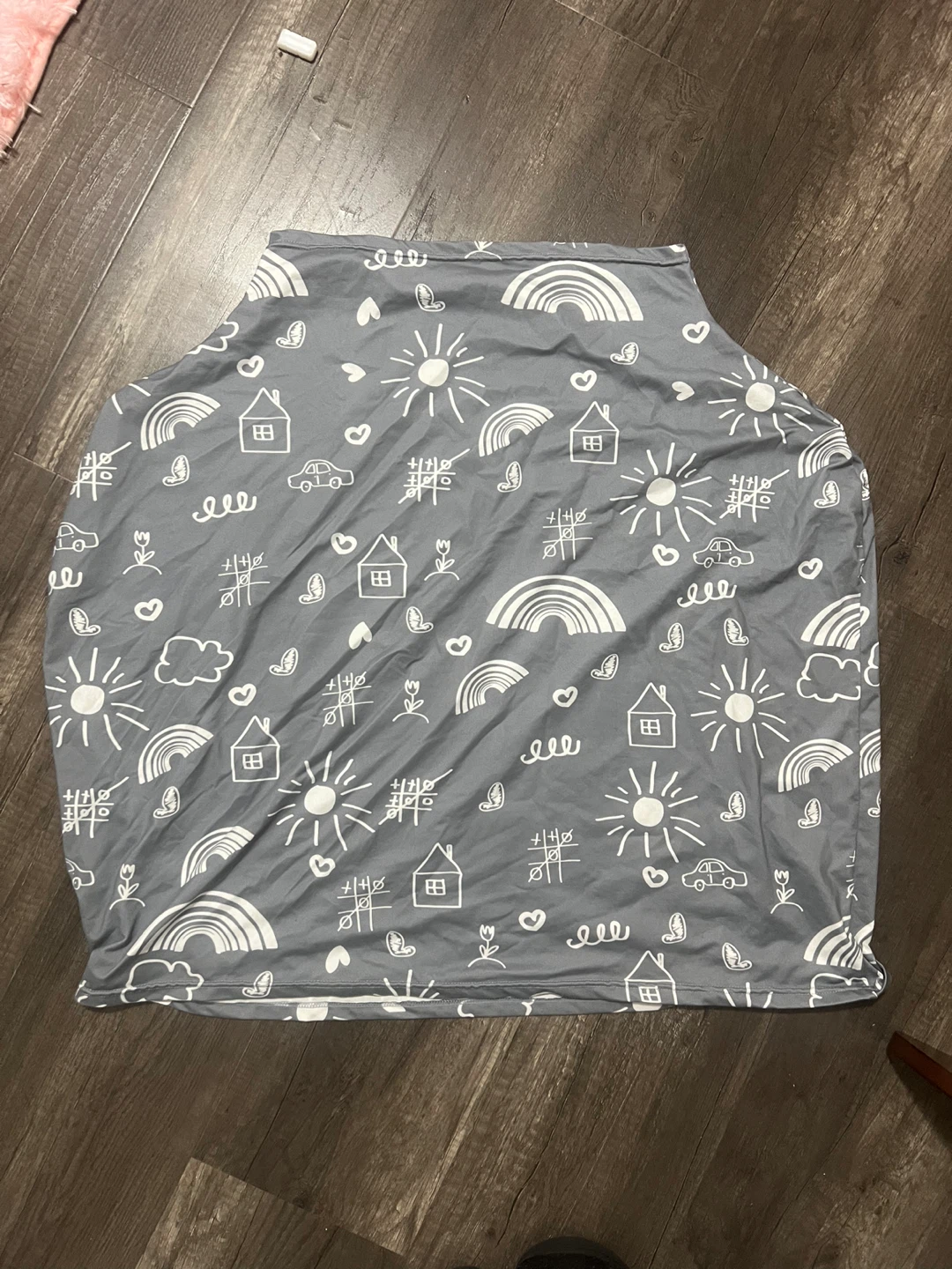 Grey Baby Car Seat Canopy Cover