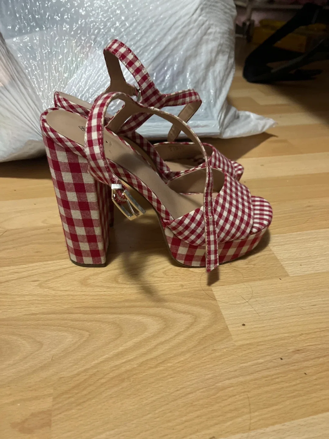 Call It Spring Gingham Heels - Size 8 image indicator(2)