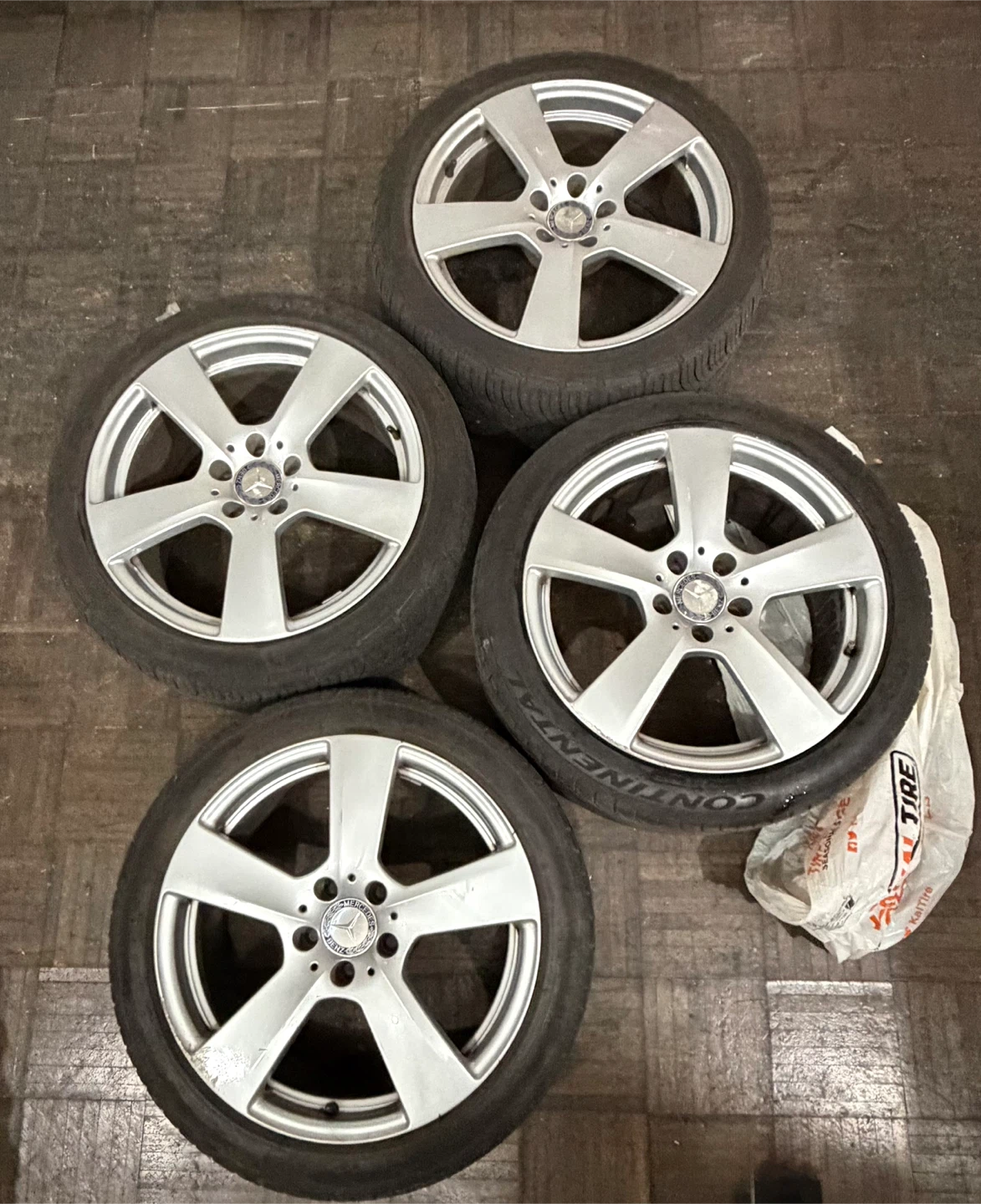 Mercedes-Benz Silver Rims & Tires - Set of 4
