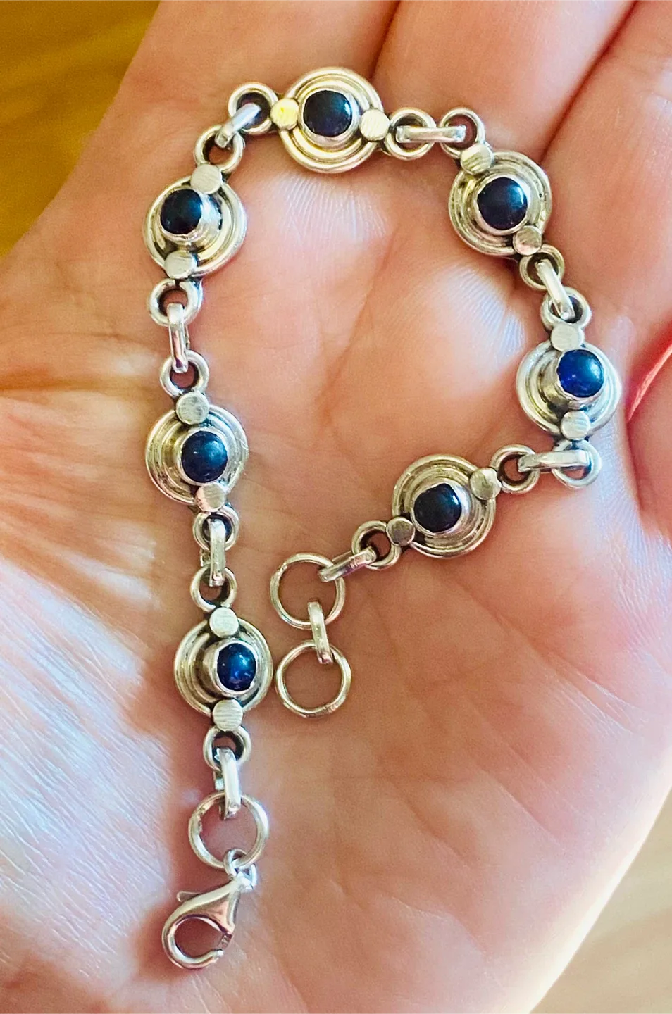 925Silver Bracelet with Amethysts Stones thumbnail