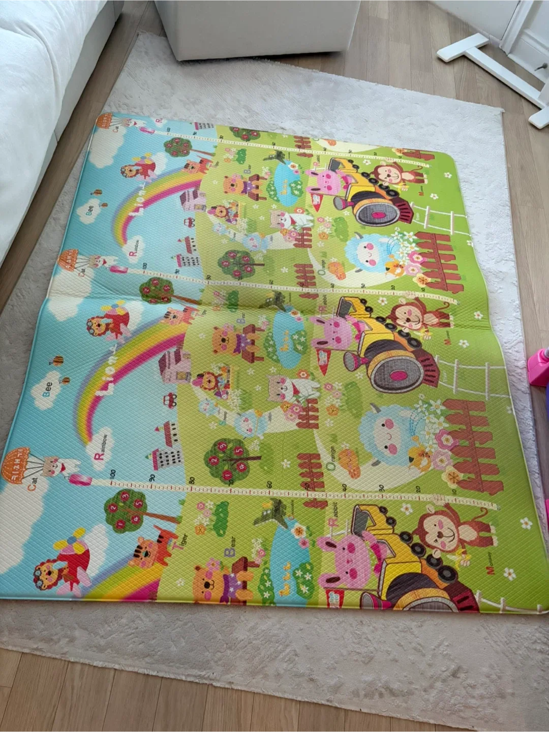 Kids Play Mat, Pink & Green (made in Korea) thumbnail