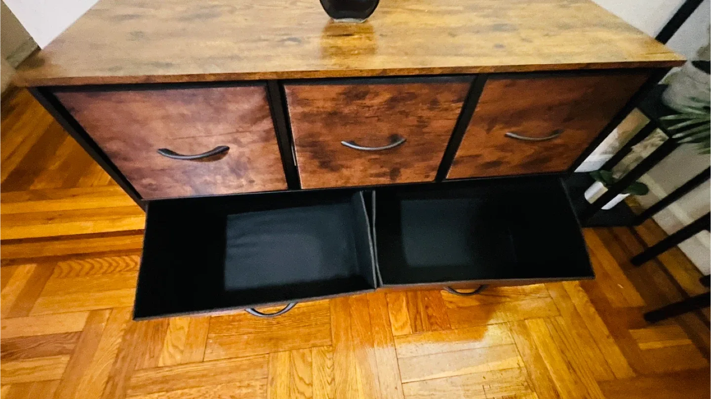 Brown Wood & Metal Drawer Dresser ( Moving Out ) image indicator(4)