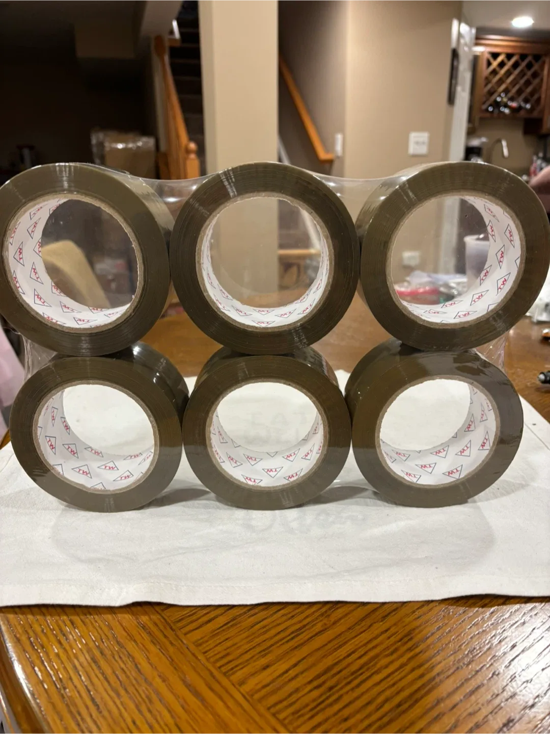 Package of 6 Rolls of Packing Tape