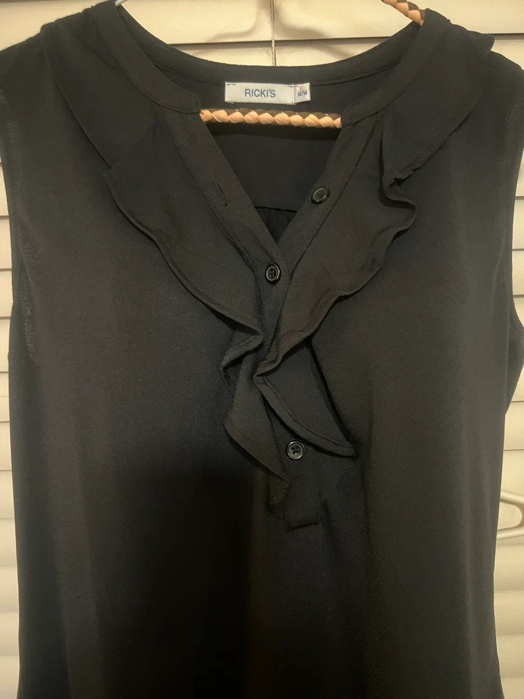 Ricki's Black Ruffle Blouse - Size M image indicator(3)