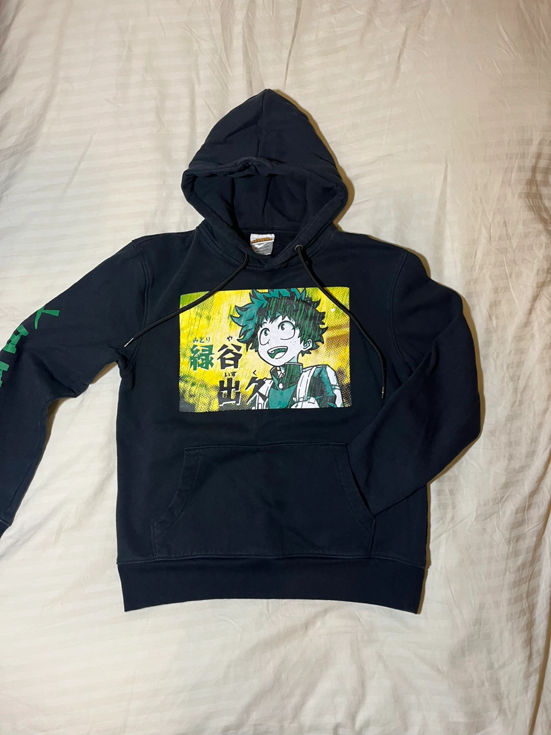 Anime Graphic Black Hoodie (My Hero Academia Midoriya Izuku)