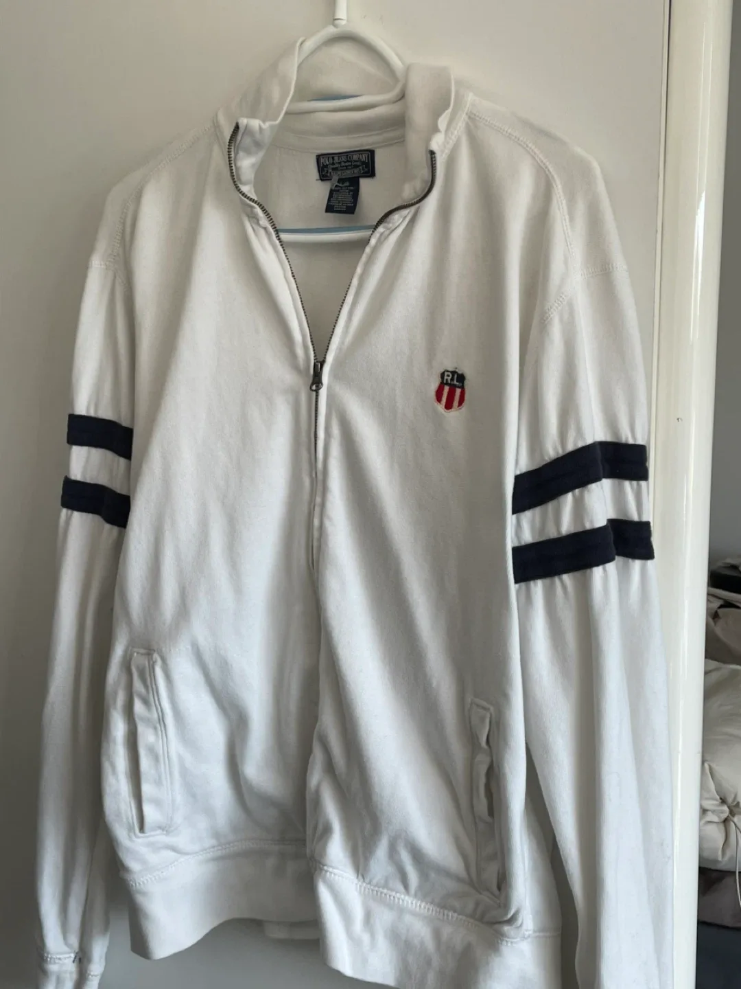 Vintage polo jeans zip track jacket high neck thumbnail