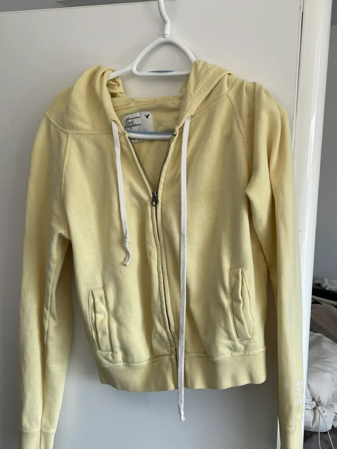 Vintage american eagle yellow zip jacket thumbnail