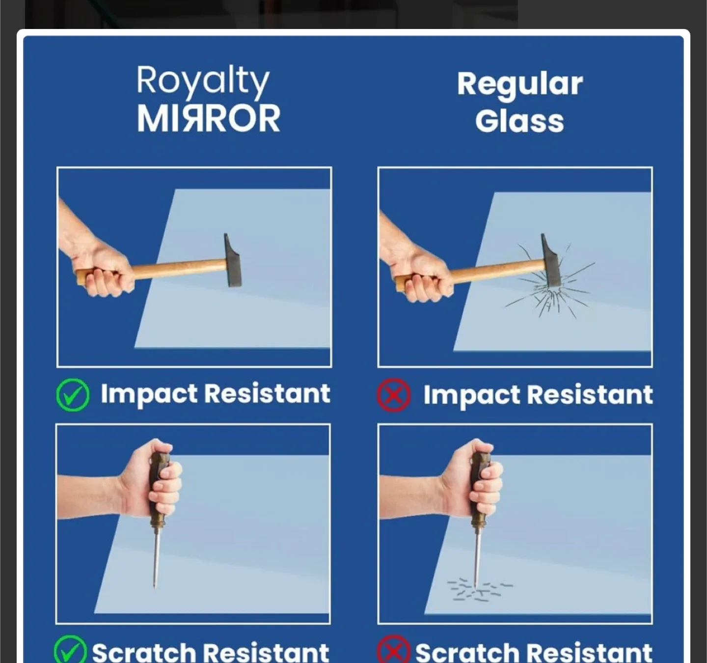 Rectangle Tempered clear Glass  Top 24 x 36 image indicator(4)