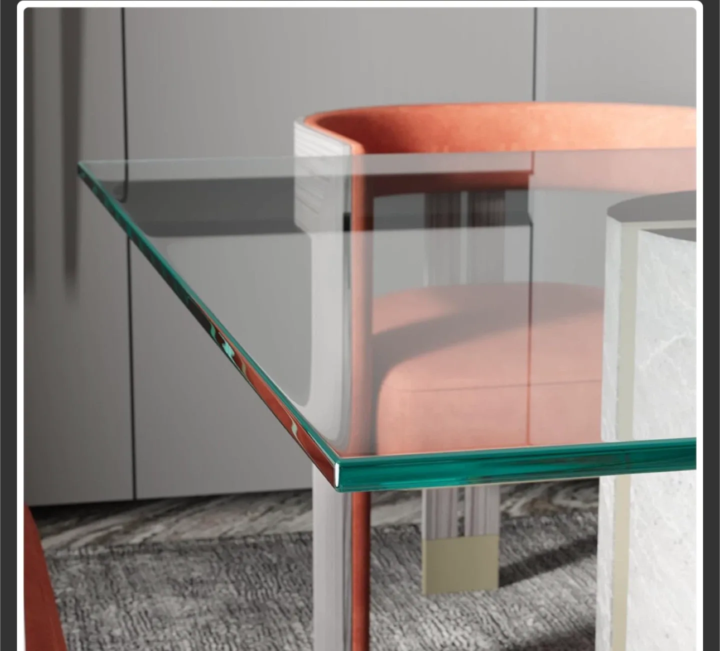 Rectangle Tempered clear Glass  Top 24 x 36 image indicator(2)