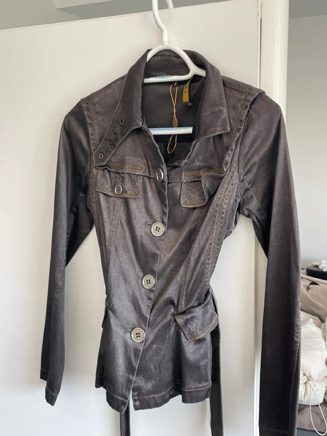 Vintage Y2k brown button jacket thumbnail