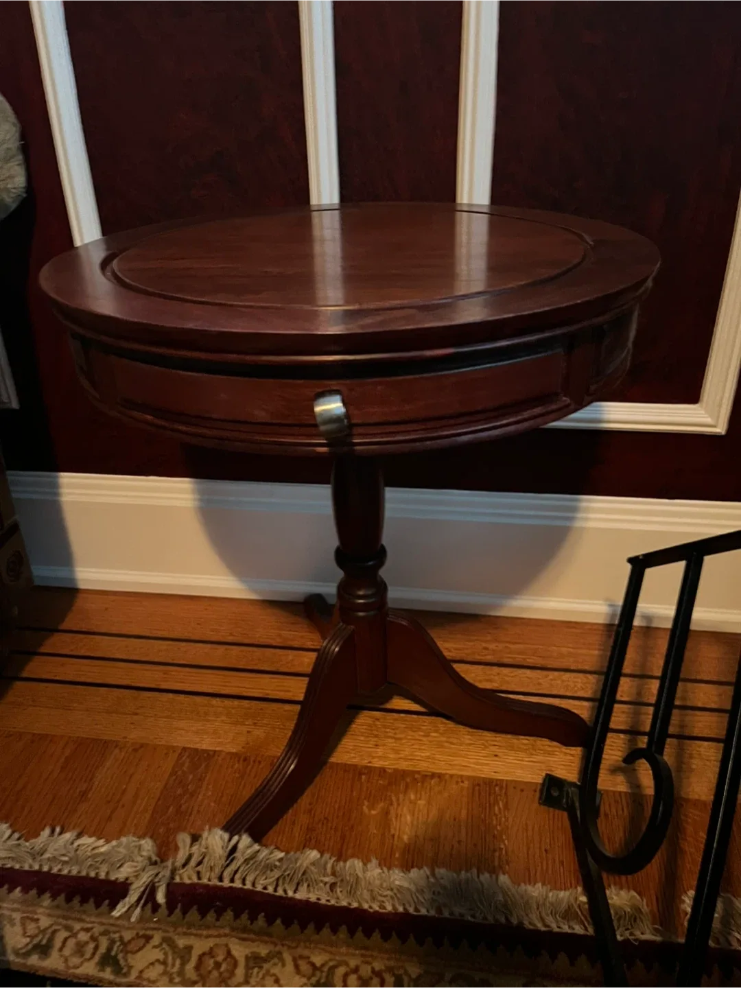 Round Wooden Side Table thumbnail