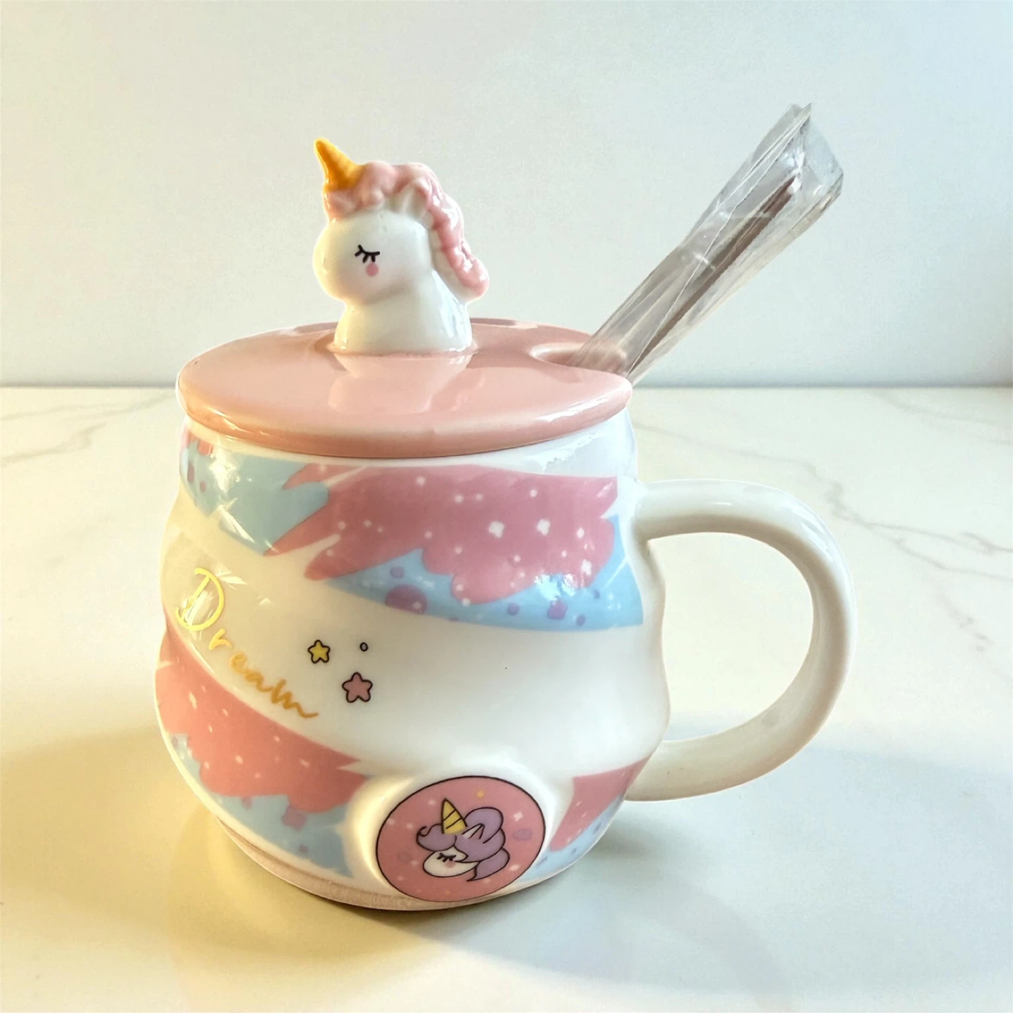 Unicorn Mug with Lid and Spoon - photo 2