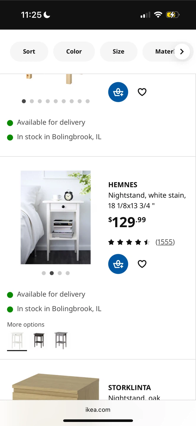 IKEA Hemnes White Stain Nightstand - photo 4