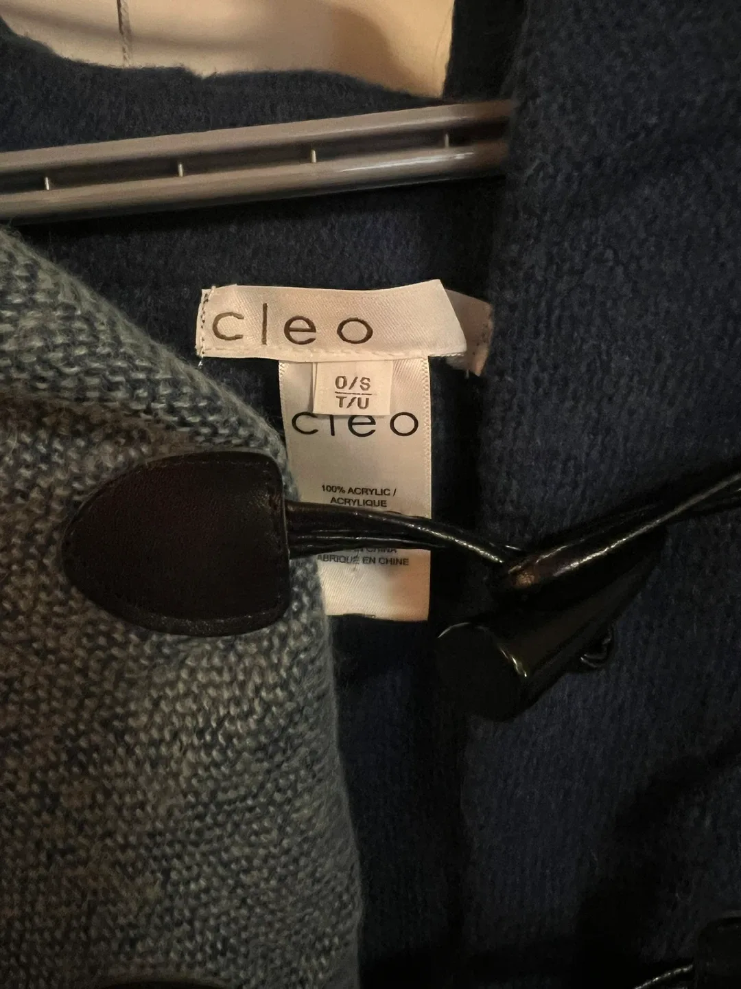 Cleo Blue Hooded Poncho - One Size image indicator(4)