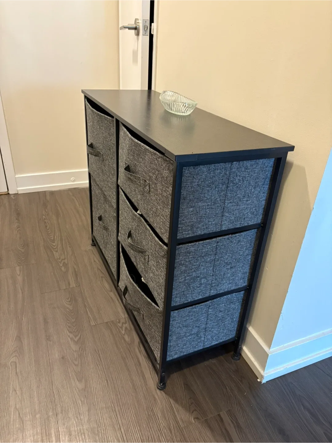 Grey Fabric Storage Dresser