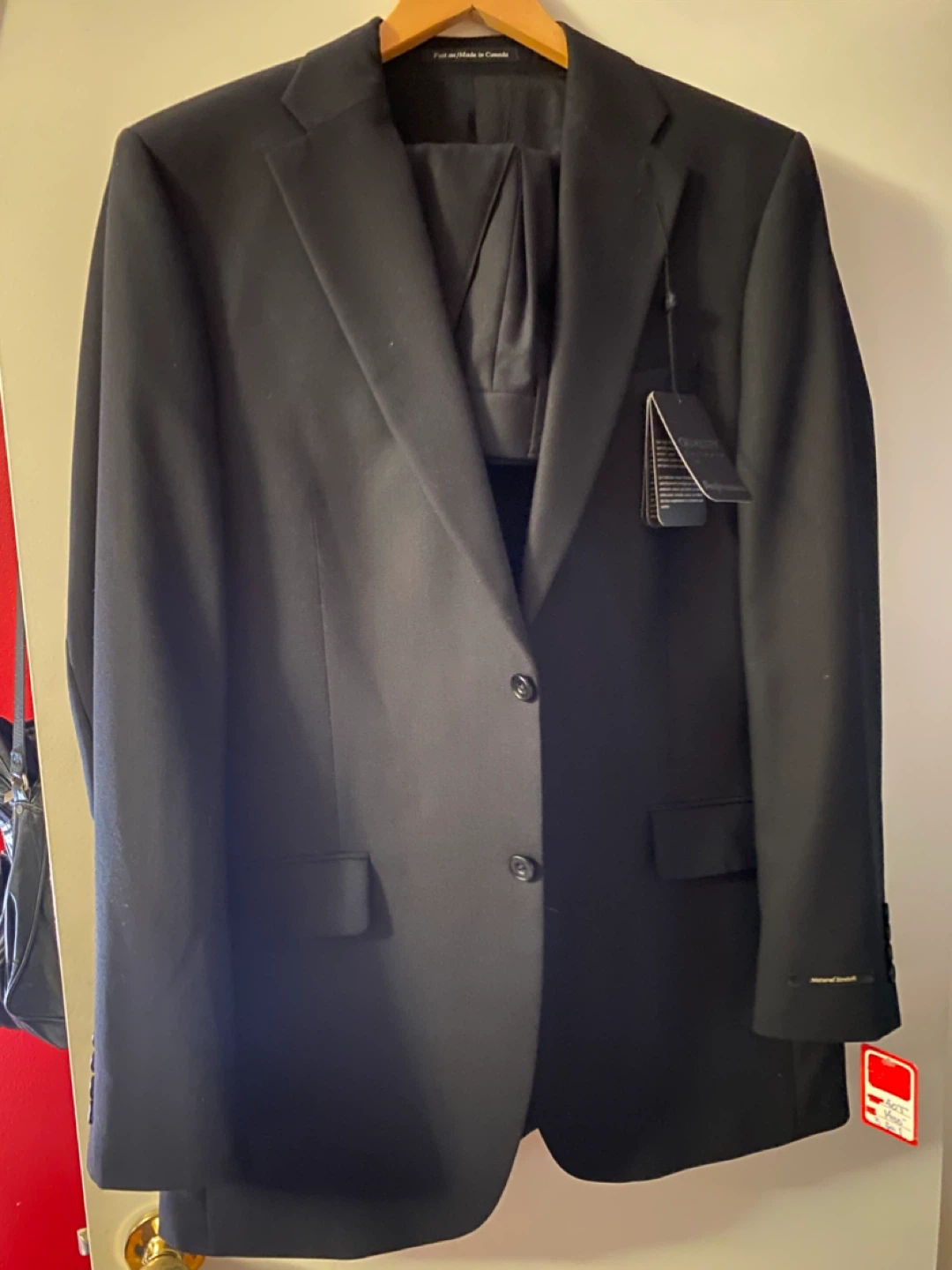 URGEL Black Wool Suit, Size 40T - photo 5