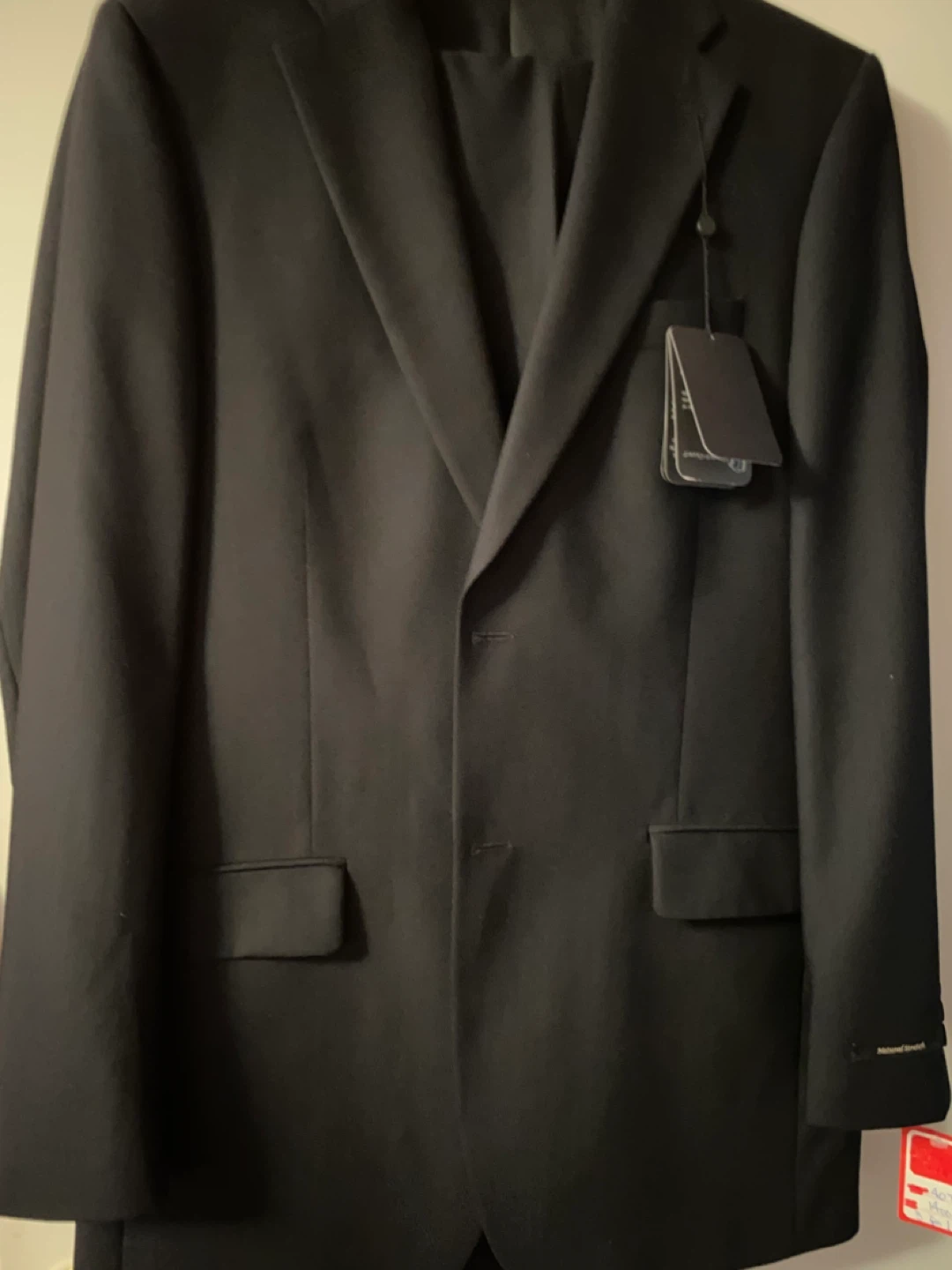 URGEL Black Wool Suit, Size 40T