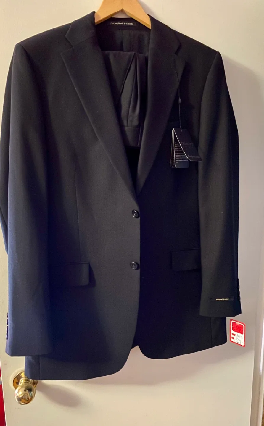 URGEL Black Wool Suit, Size 40T image indicator(6)