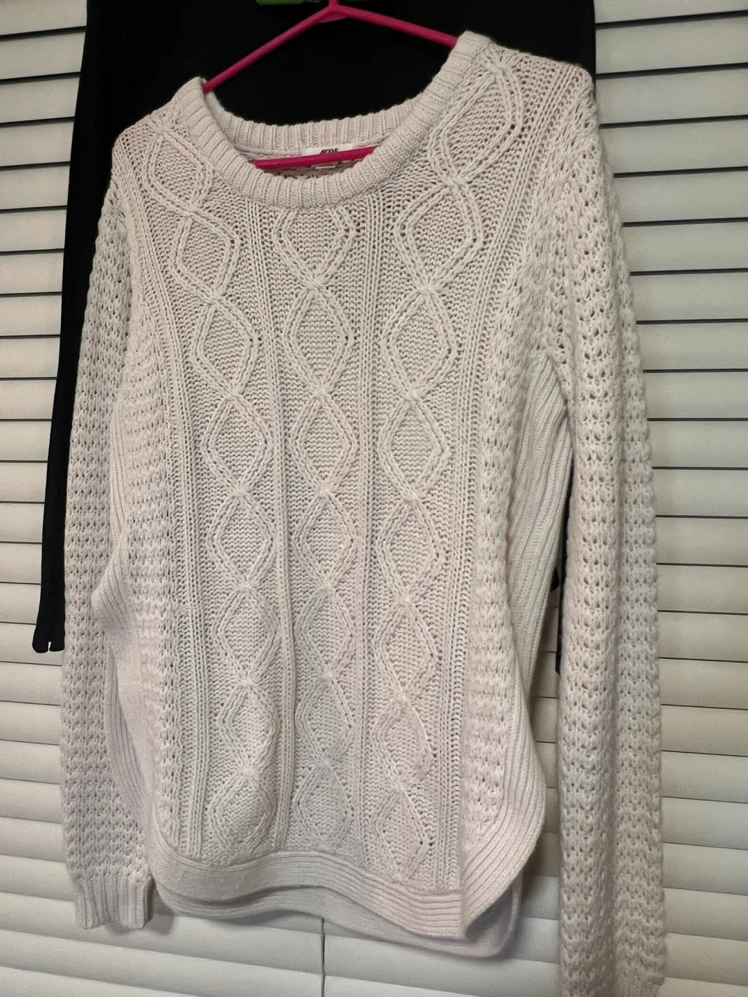Ardene Cream Knit Sweater - Size XL