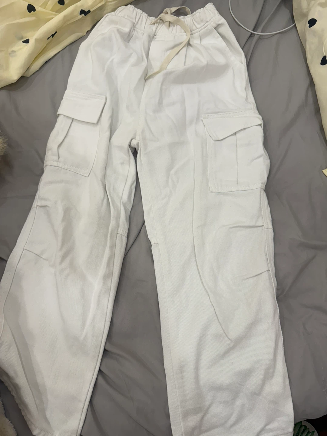 White Cargo Pants