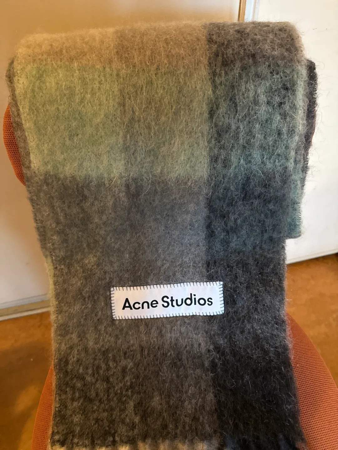Acne Studios Scarf - Grey/Green Checkered image indicator(3)