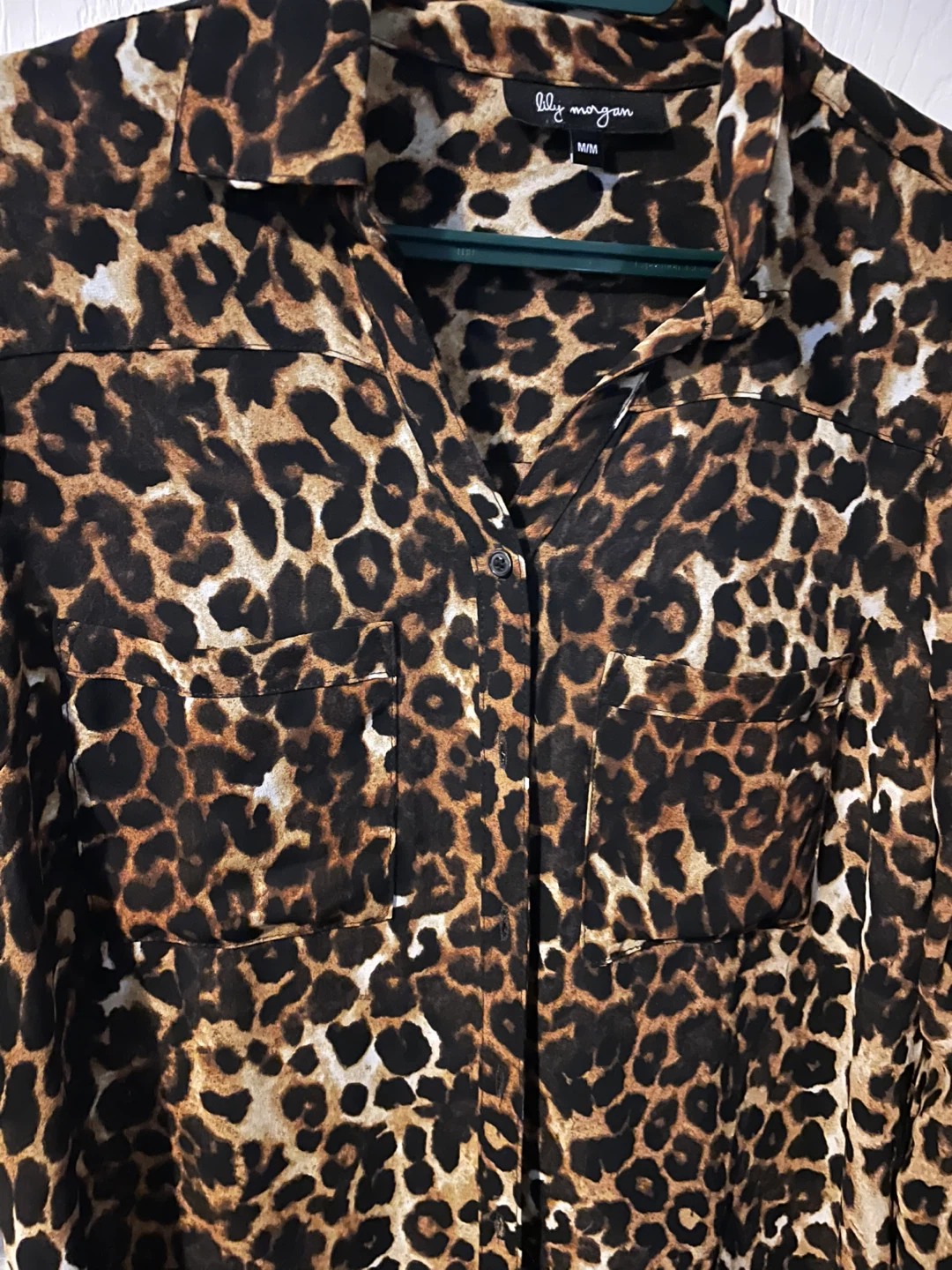 Lily Morgan Leopard Print Blouse - Size M/M - photo 3