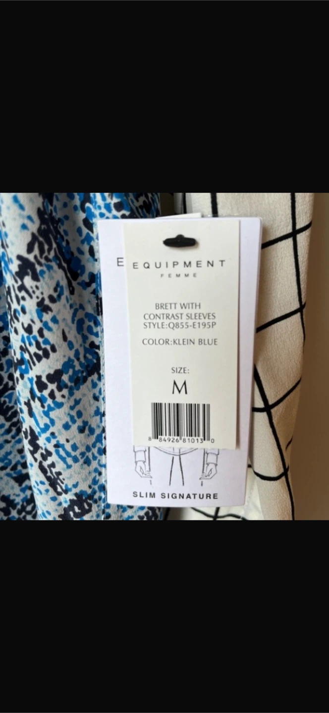 Equipment Femme 100% Silk "Brett" Blouse Size Medium *BNWT* - photo 5
