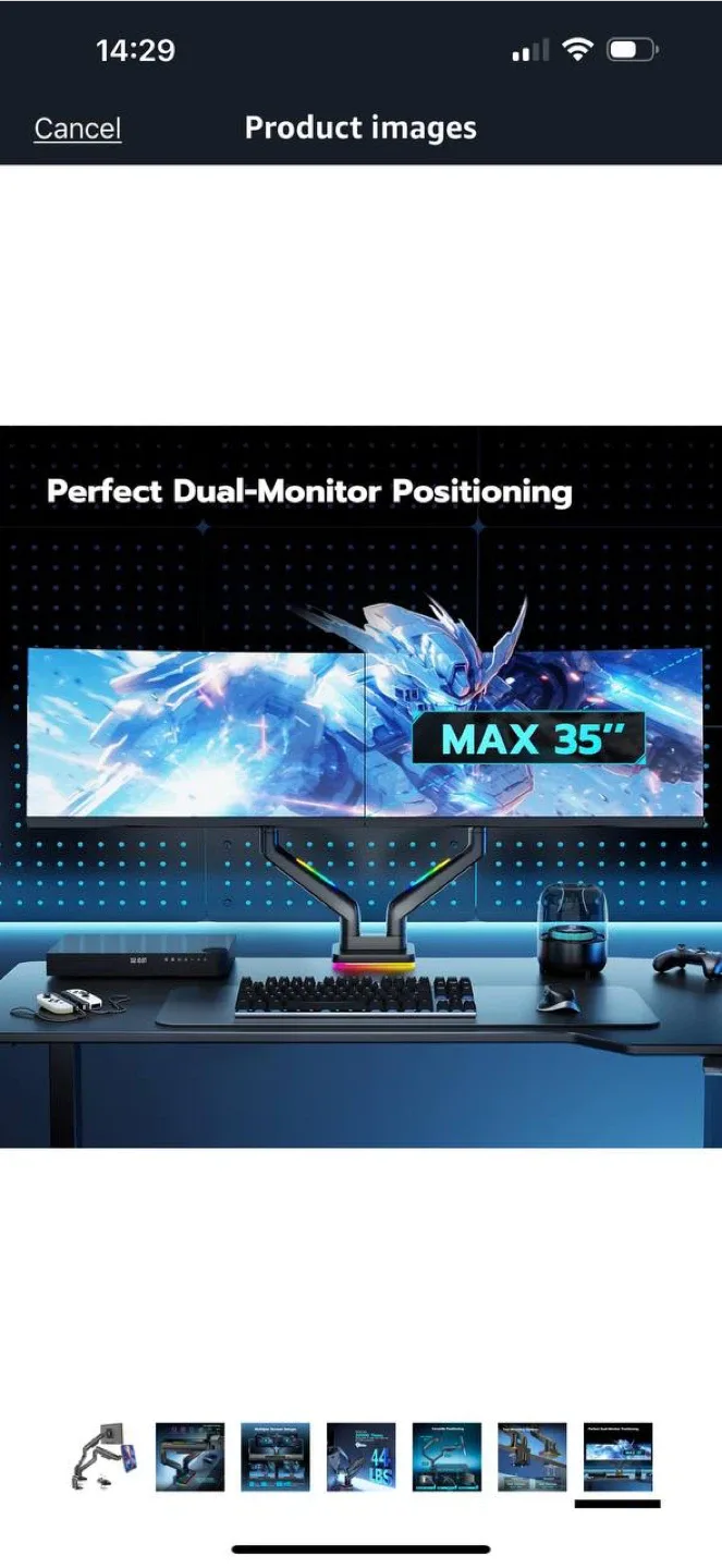 ARES WING Dual Monitor Mount – Like New 💻 image indicator(5)