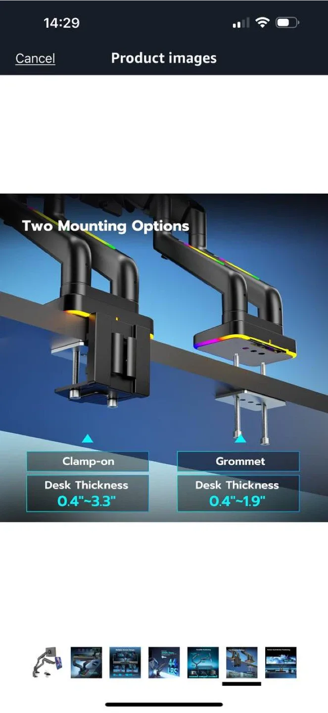 ARES WING Dual Monitor Mount – Like New 💻 image indicator(6)