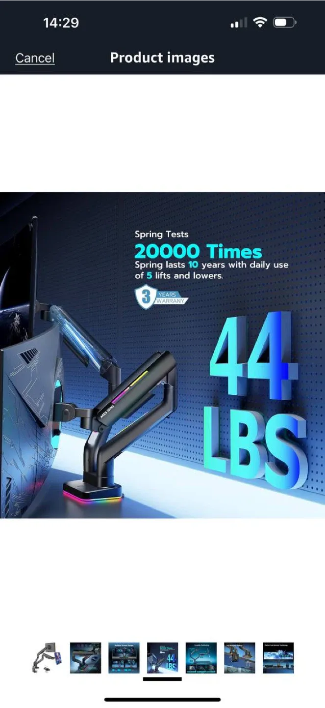 ARES WING Dual Monitor Mount – Like New 💻 image indicator(8)