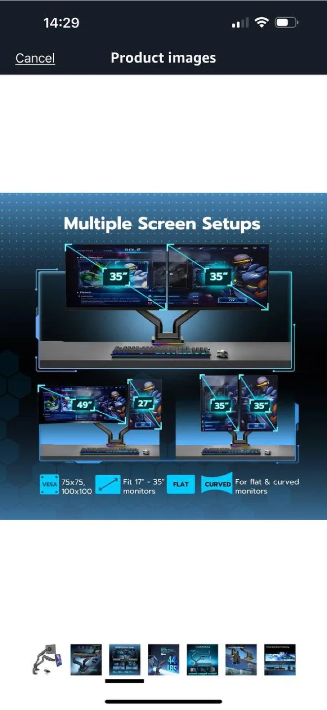 ARES WING Dual Monitor Mount – Like New 💻 image indicator(9)