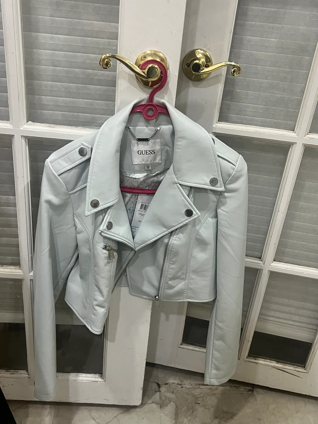 Guess Rochelle Faux Leather Biker Jacket XS