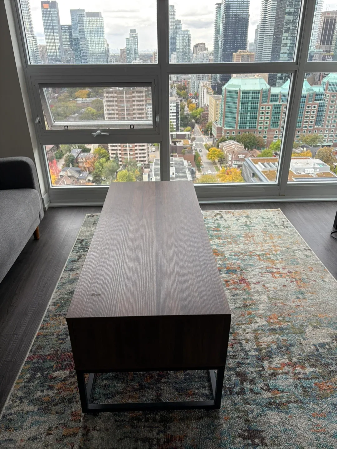 Brown Wood Coffee Table with Storage image indicator(4)