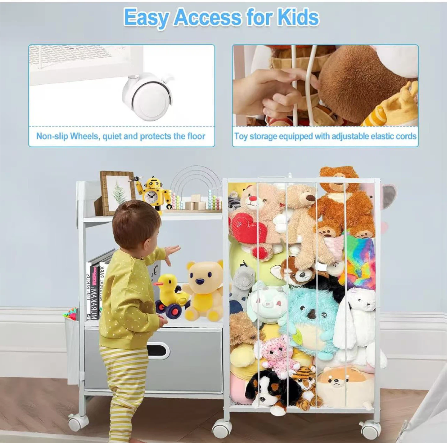 Multifunctional Metal Toy Storage Organizer - White - photo 5