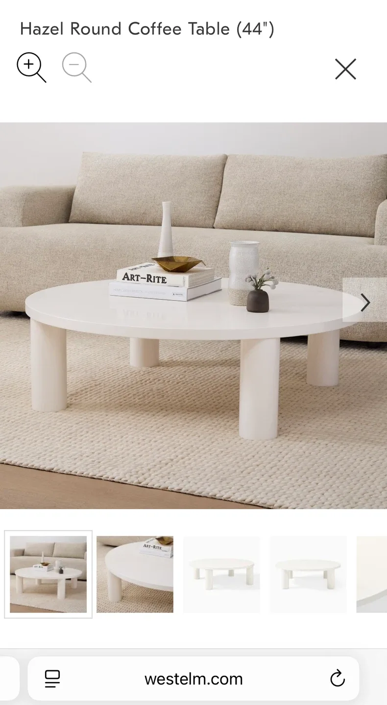 West Elm Hazel Round Coffee Table (44") image indicator(5)