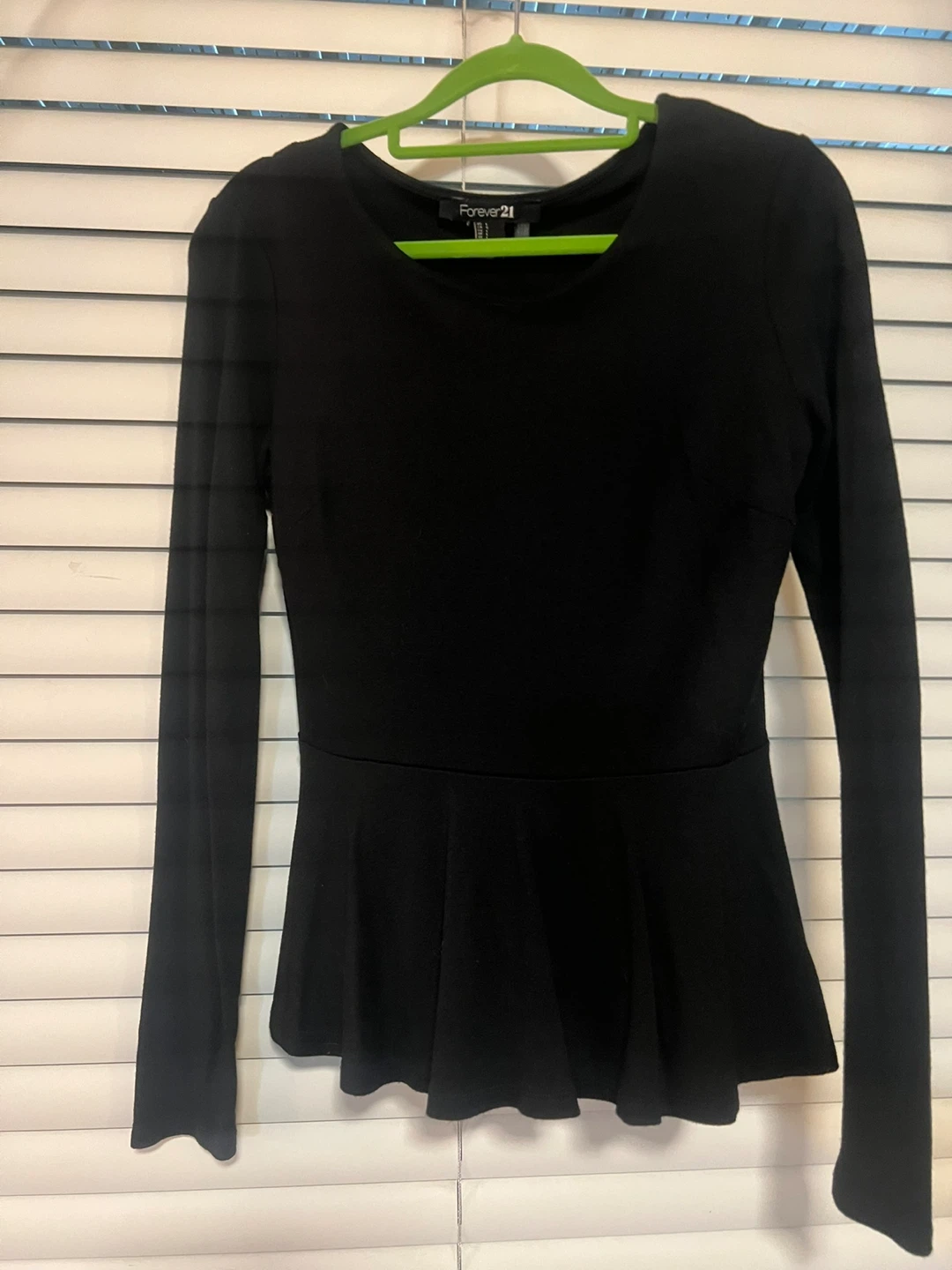 Forever 21 Black Peplum Top - Size L