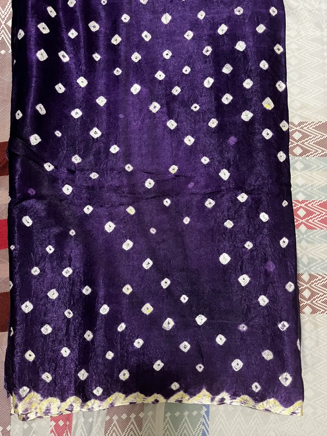 Bandhani sari gaji silk