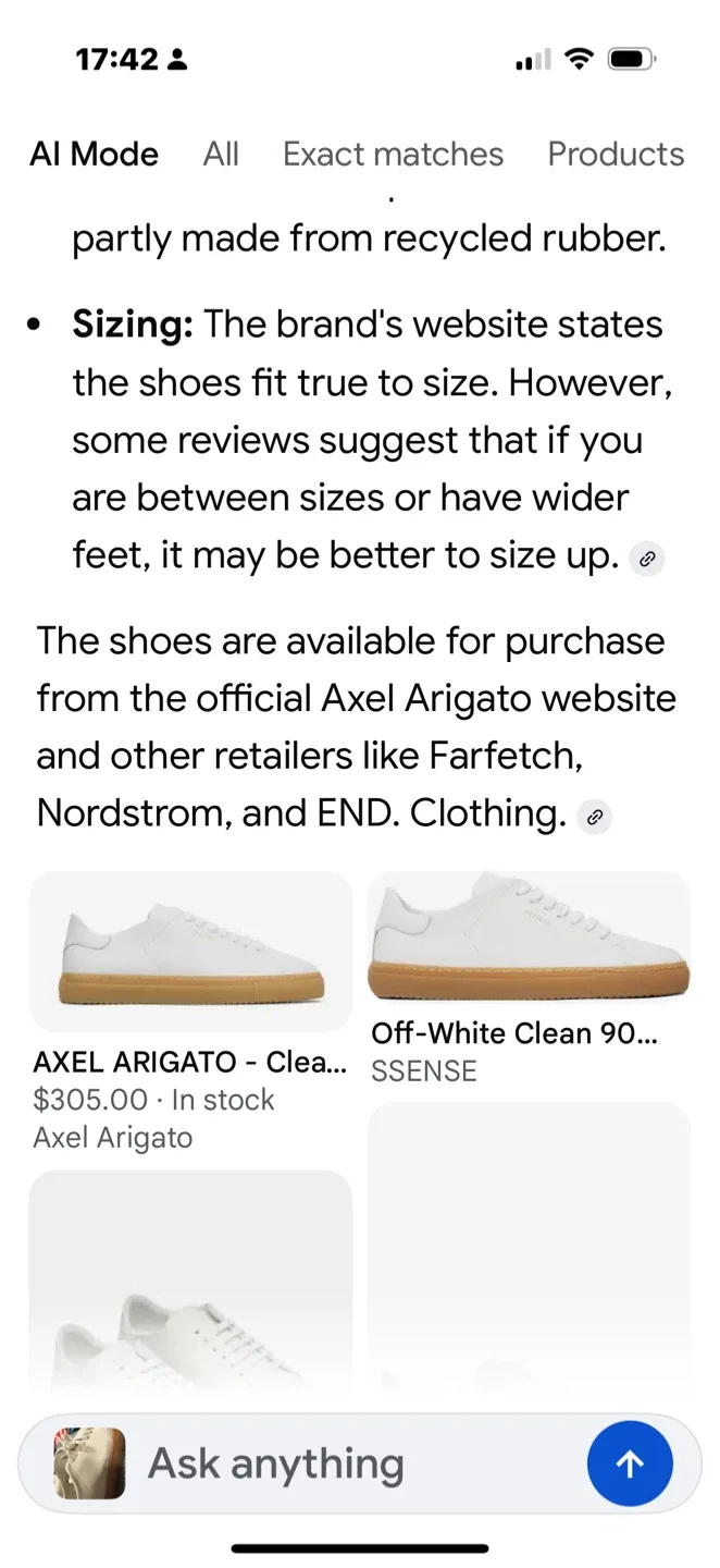 Axel Arigato Clean 90 White Sneakers image indicator(2)
