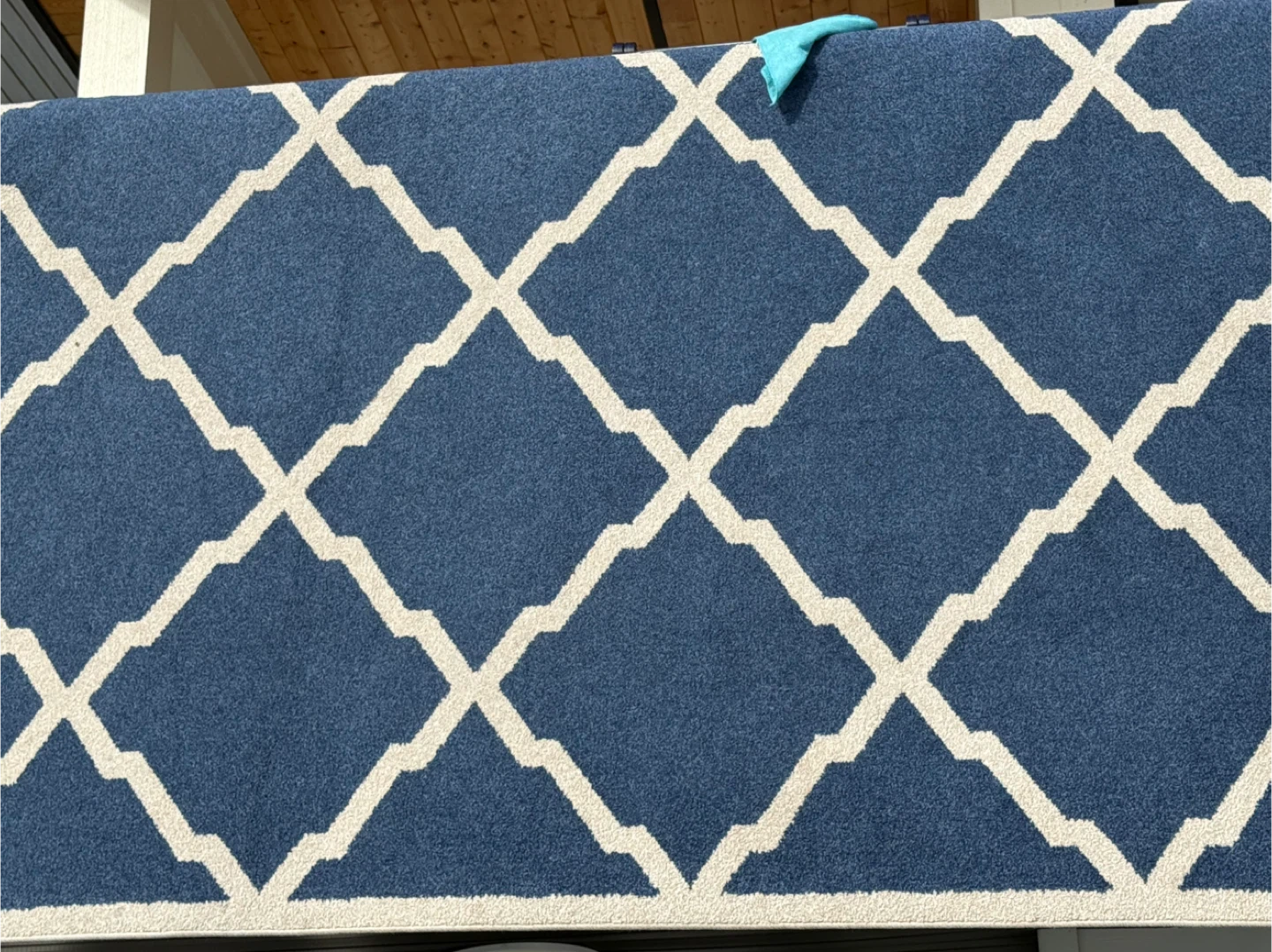 Jumbo Size Area Rug blue and white - photo 2